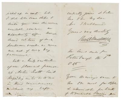 Lot #260 Roderick Murchison Autograph Letter Signed - Image 2