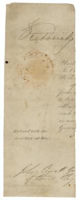 Lot #276 Queen Victoria Signature