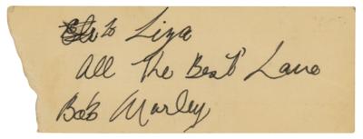 Lot #613 Bob Marley Signature and Ottawa 1979 Backstage Pass - Image 1
