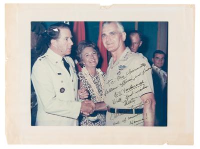 Lot #361 William Westmoreland Signed Photograph Presented to William P. Yarborough - Image 1