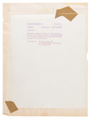 Lot #361 William Westmoreland Signed Photograph Presented to William P. Yarborough - Image 2