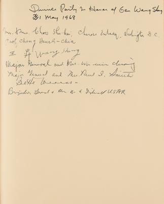 Lot #368 William P. Yarborough Multi-Signed Guest Book of (150+) Vietnam-Era Foreign Dignitaries - Image 4