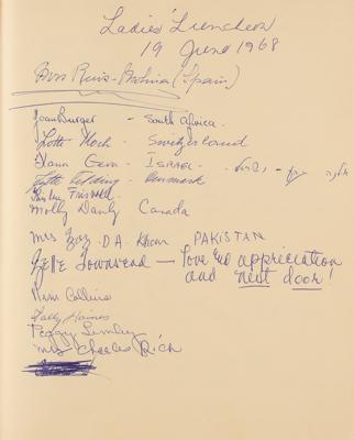 Lot #368 William P. Yarborough Multi-Signed Guest Book of (150+) Vietnam-Era Foreign Dignitaries - Image 6