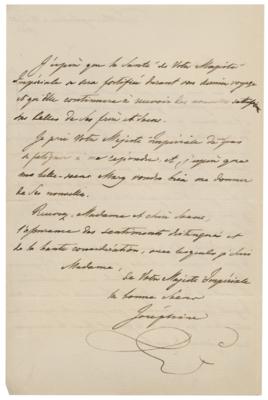 Lot #225 Josephine of Leuchtenberg Autograph Letter Signed - Image 2