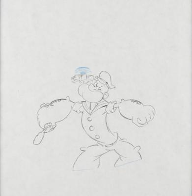 Lot #523 Popeye production drawing from a Popeye cartoon - Image 1