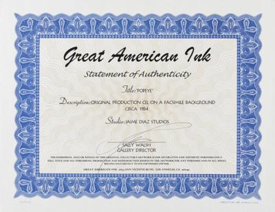 Lot #521 Popeye production cel from a Popeye cartoon - Image 3