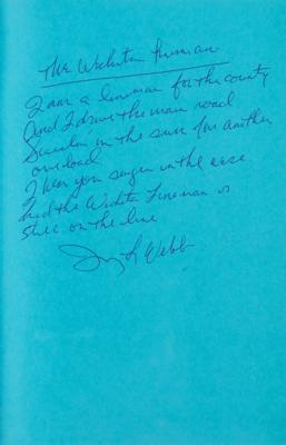 Lot #705 Jimmy Webb Signed Book with Handwritten Lyrics for 'Wichita Lineman'  - Image 2