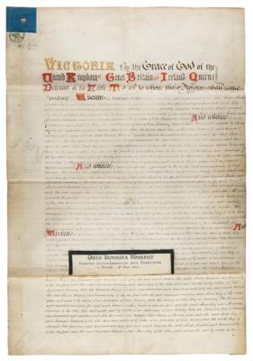 Lot #158 Queen Victoria Document Signed - Image 1