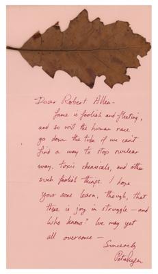 Lot #595 Pete Seeger: There is joy in struggle