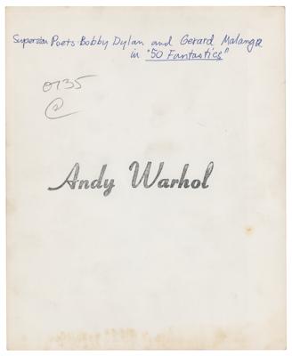 Lot #659 Andy Warhol: Bob Dylan Original Photograph - Image 2