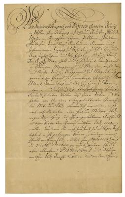 Lot #173 Augustus II the Strong Letter Signed