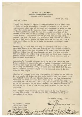 Lot #21 Harry S. Truman: Washington's Farewell