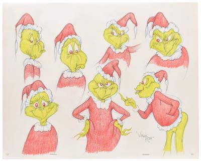 Lot #525 The Grinch color model drawing by Virgil Ross - Image 1