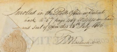 Lot #108 Thomas McKean and Timothy Matlack Document Signed - Image 2