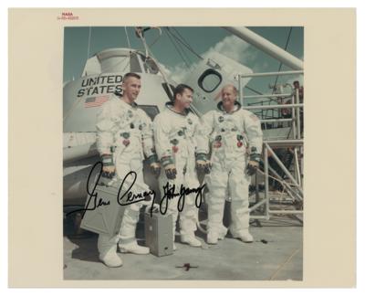 Lot #404 Apollo 10: Gene Cernan and John Young Signed Photograph - Image 1