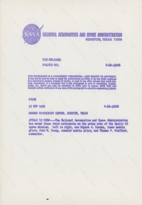 Lot #404 Apollo 10: Gene Cernan and John Young Signed Photograph - Image 2