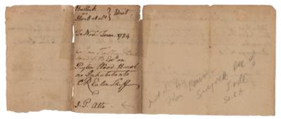 Lot #109 John Penn Endorsement Signature