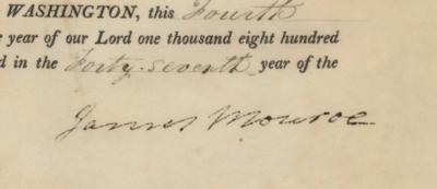 Lot #5 James Monroe Document Signed as President - Image 2