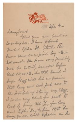 Lot #248 Horace Harmon Lurton Autograph Letter Signed - Image 1