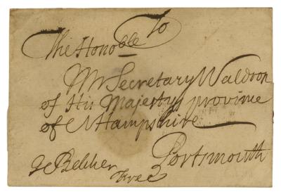 Lot #176 Jonathan Belcher Signed Free Frank