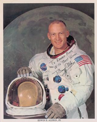 Lot #402 Buzz Aldrin Signed Photograph - Image 1