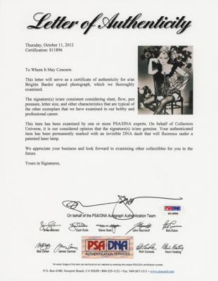 Lot #746 Brigitte Bardot Signed Photograph - Image 2