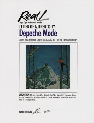 Lot #656 Depeche Mode Signed 45 RPM Record - Image 2