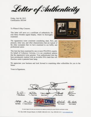 Lot #729 Harry Houdini Autograph Note Signed - Image 3