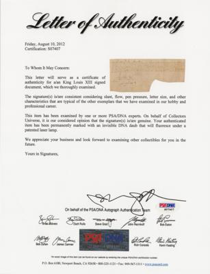 Lot #153 King Louis XIII Document Signed - Image 2