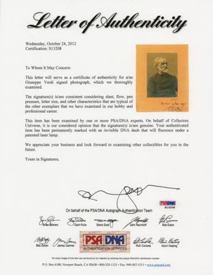 Lot #593 Giuseppe Verdi Signed Photograph - Image 2
