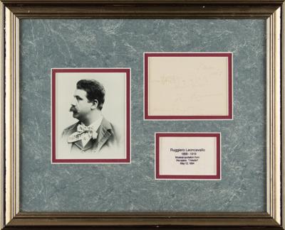 Lot #623 Ruggero Leoncavallo Autograph Musical