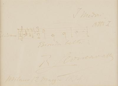 Lot #623 Ruggero Leoncavallo Autograph Musical Quotation Signed - Image 2