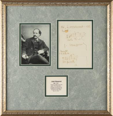 Lot #624 Jules Massenet Autograph Musical