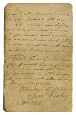 Lot #550 Leo Tolstoy Letter Signed - Image 1
