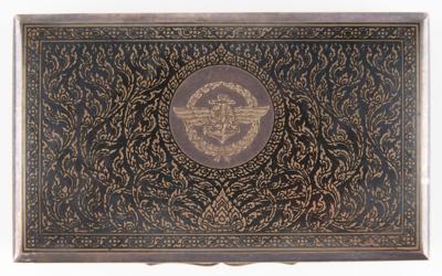 Lot #369 William P. Yarborough's Sterling Silver Cigarette Case Presented to Yarborough By Dawee Chullasapya - Image 4