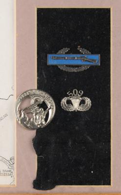 Lot #372 William P. Yarborough Operation Torch Display with Signature and Combat-Worn Patch - Image 4