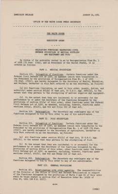 Lot #73 John F. Kennedy Executive Order - Image 1