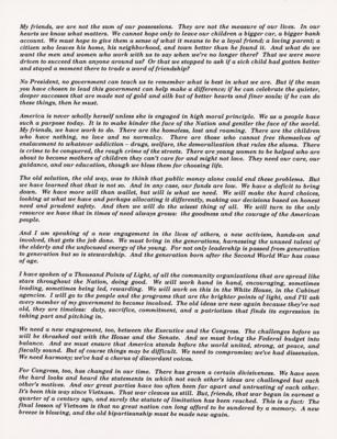 Lot #34 George Bush Typed Inaugural Address Signed - Image 3