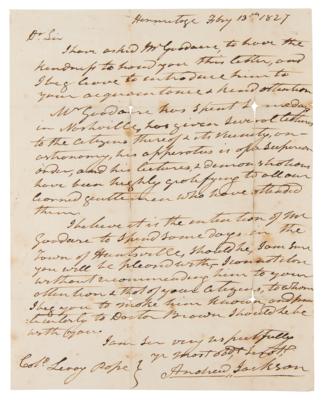 Lot #9 Andrew Jackson Autograph Letter Signed - Image 1
