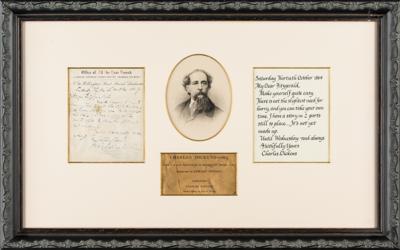 Lot #537. Charles Dickens Autograph Letter Signed