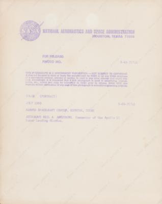 Lot #396 Neil Armstrong Signed Photograph - Image 2