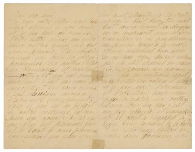 Lot #551 Leo Tolstoy: Handwritten letter by Tolstoy with his advice on marriage: 