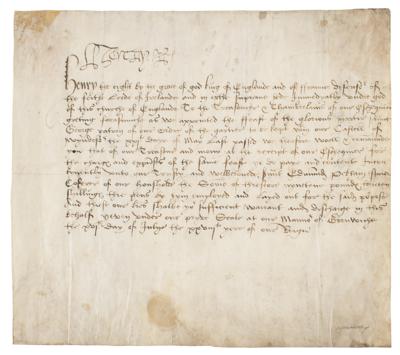 Lot #150 King Henry VIII Document Signed - Image 1