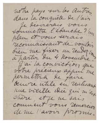 Lot #374 Roland Garros Autograph Letter Signed - Image 2