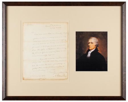 Lot #83 Alexander Hamilton Letter Signed as Treasury Secretary - Image 1