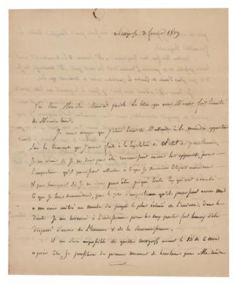Lot #354 Jean Victor Marie Moreau Autograph Letter Signed - Image 1