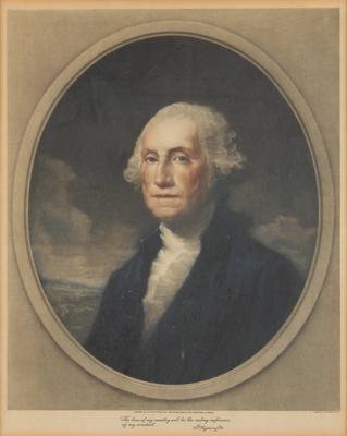 Lot #75 George Washington 1931 Mezzotint Print - Image 1