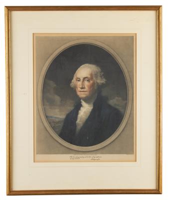 Lot #75 George Washington 1931 Mezzotint Print - Image 2