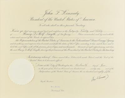 Lot #16 John F. Kennedy Document Signed as President - Image 1