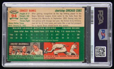Lot #931 1954 Topps #94 Ernie Banks PSA EX 5 Baseball Card - Image 2